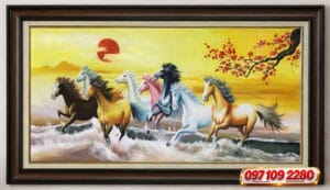 Home tranh sơn dầu mã đáo thành công vẽ tay 3d (sao chép)