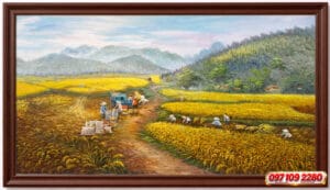 tranh đồng quê 3d cao cấp đẹp vẽ tay (sao chép)