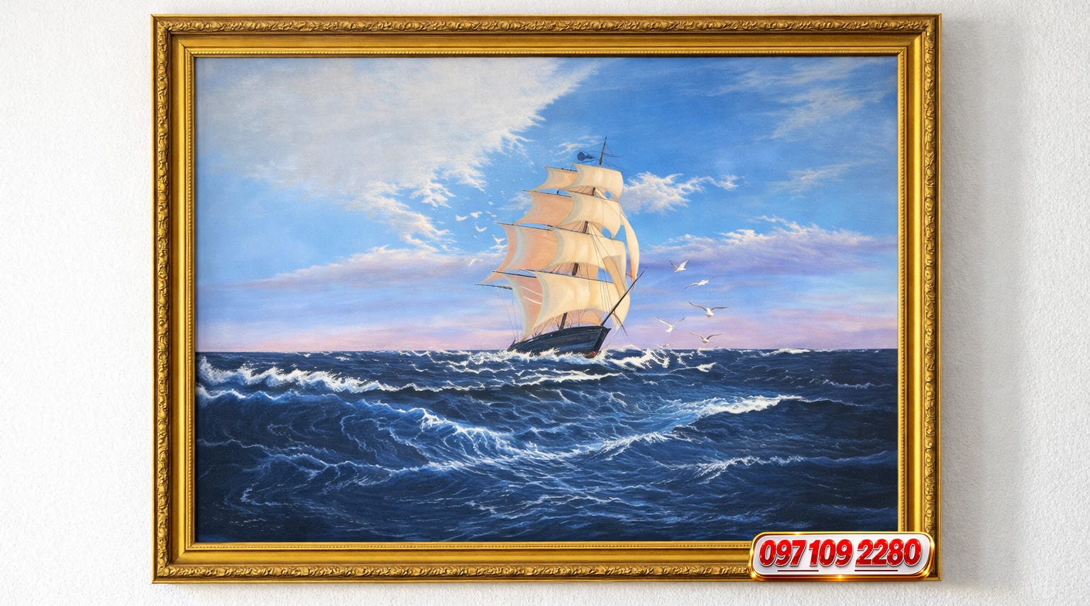 Tranh thuận buồm xuôi gió vươn ra biển lớn tranh thuận buồm xuôi gió treo phòng khách (sao chép)