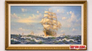 Home tranh sơn dầu thuận buồm xuôi gió đẹp