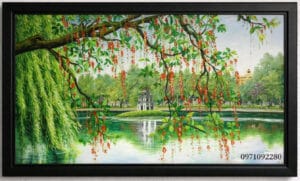 Home tranh sơn dầu phố cổ hà nội treo phòng làm việc (sao chép)