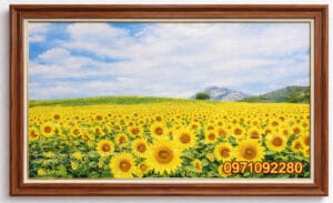 tranh sơn dầu hoa hướng dương trên thảo nguyên (sao chép)