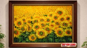 tranh hoa sen nghệ thuật treo phòng khách (sao chép)