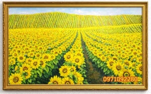 tranh cánh đồng hoa hướng dương vẻ đẹp rực rỡ (sao chép)