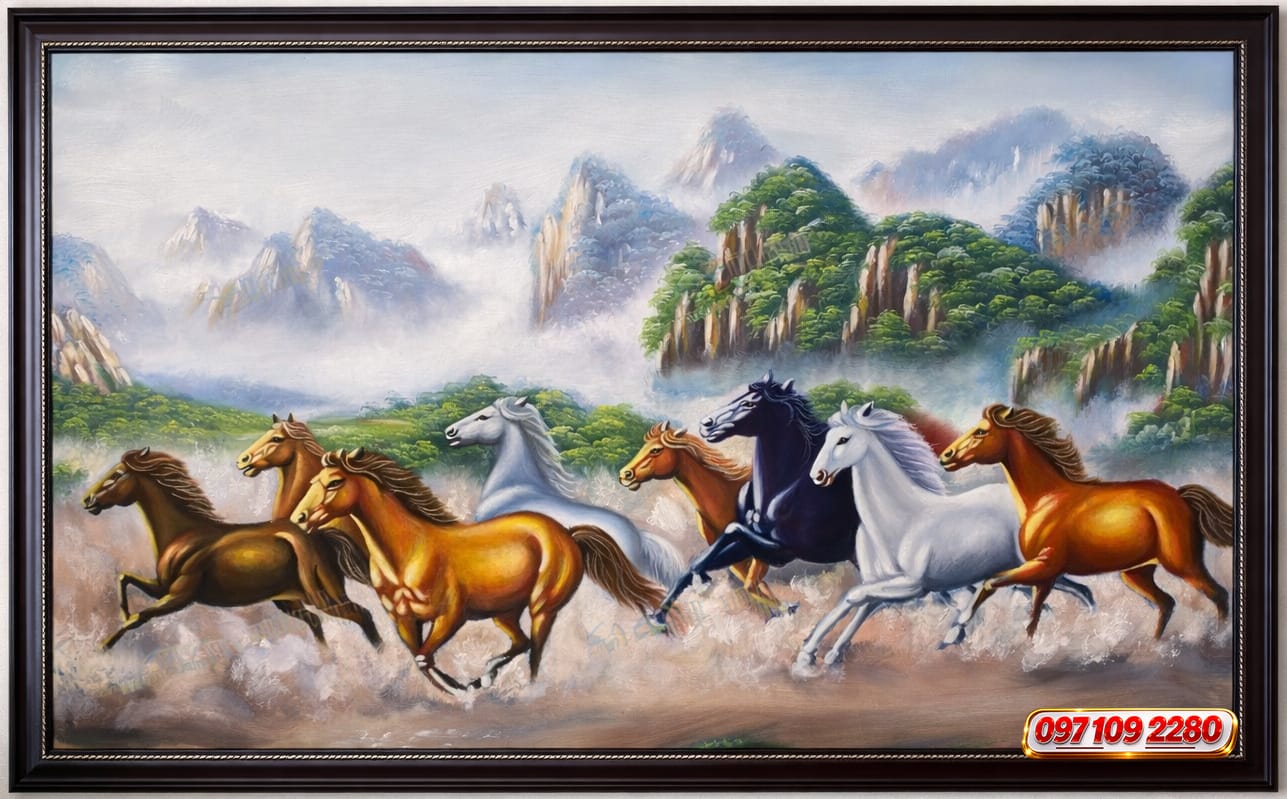 Tranh Mã Đáo Thành Công Vẽ 100% Sơn Dầu Thủ Công tranh mã đáo thành công dũng mãnh thắng lợi (sao chép)