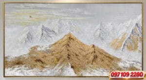 tranh sơn dầu hoa hiện đại khổ vuông (sao chép)