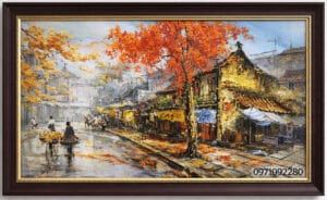 Home tranh sơn dầu phố cổ tặng tân gia nhà mới (sao chép)