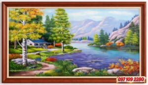 tranh sơn dầu ruộng bậc thang vẽ tay (sao chép)