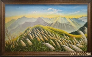 tranh phong cảnh thiên nhiên núi non hùng vĩ đẹp