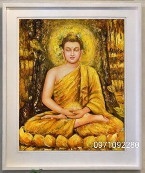 tranh sơn dầu phật giáo treo tường