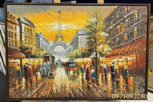 Home tranh phong cảnh thành phố châu âu tháp paris